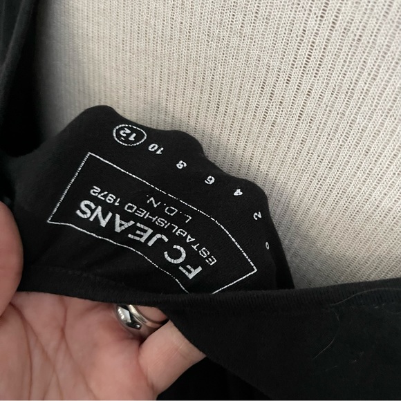 ✨FC Jeans Black Short Sleeved Motorbike Dress - Picture 6 of 7